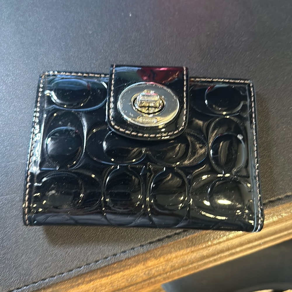Coach patent leather wallet